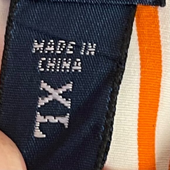 Ralph Lauren Mens Classic Fit Orange/White Striped Long-Sleeve Shirt size XLarge - Picture 5 of 6